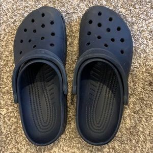 Navy blue crocs, barely worn